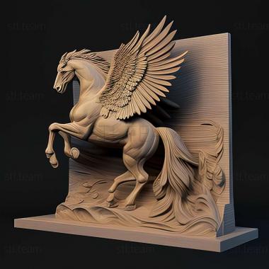 3D model pegasus on stand3d (STL)